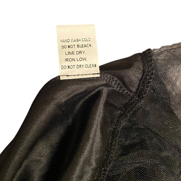 Strapless Red & Black Lace Fit & Flare Womens Dress Size M - Picture 7 of 10